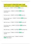 Lab Practical 2 UPDATED Study Guide  QUESTIONS AND CORRECT ANSWERS 