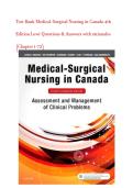 Test Bank Medical-Surgical Nursing in Canada 4th Edition Lewi Questions & Answers with rationales &lpar;Chapter 1-72&rpar;