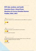 NYS Life&comma; accident&comma; and health insurance Exam &vert; Actual Exam Questions & Correct Detailed Answers Verified&comma; 2026 &vert; 2027&period;     