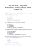 NSG 3500 Exam 4 Study Guide&colon; Comprehensive Summary with Fully Solved Answers 2026