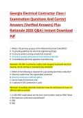 Georgia Electrical Contractor Class I  Examination Questions And Correct  Answers &lpar;Verified Answers&rpar; Plus  Rationale 2026 Q&A&vert; Instant Download  Pdf 