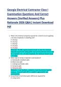 Georgia Electrical Contractor Class I  Examination Questions And Correct  Answers &lpar;Verified Answers&rpar; Plus  Rationale 2026 Q&A&vert; Instant Download  Pdf