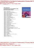 TEST BANK FOR Fundamentals of Nursing 10th Edition by Patricia A&period; Potter   ISBN&colon;978-0323677721 Complete Guide&vert; With Rationales &vert; Revised Edition&vert; &vert; A&plus;&vert;