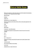 Clinical Skills Exam  