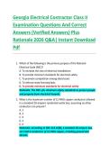 Georgia Electrical Contractor Class II  Examination Questions And Correct  Answers &lpar;Verified Answers&rpar; Plus  Rationale 2026 Q&A&vert; Instant Download  Pdf 