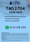 TMS3704 EXAM PACK 2026 - DISTINCTION GUARANTEED