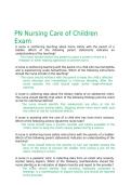 PN Nursing Care of Children Exam