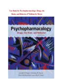 Test Bank for Psychopharmacology&colon; Drugs&comma; the Brain&comma; and Behavior 4th Edition by Meyer - All Chapters Included - Detailed Rationales
