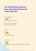 New York Real Estate Salesperson Exam &vert; Study Guide Questions with Verified&comma; 2026 &vert; 2027&period;    