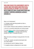 WGU D685 OBJECTIVE ASSESSMENT AND PA LATEST 2026 TEST BANK&vert; D685 PRACTICAL APPLICATIONS OF PROMPT OA & PA EXAM WITH COMPLETE REAL EXAM QUESTIONS AND CORRECT VERIFIED ANSWERS&vert; ALREADY GRADED A&plus;