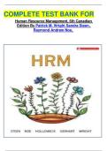 COMPLETE TEST BANK FOR  Human Resource Management&comma; 6th Canadian Edition By Patrick M&period; Wright Sandra Steen&comma; Raymond Andrew Noe&comma;  