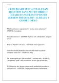 CLTM BOARD TEST ACTUAL EXAM QUESTION BANK WITH CORRECT DETAILED ANSWERS TOP RATED VERSION FOR 2026-2027 &vert; ALREADY A GRADED &vert;NEW&excl;&excl;