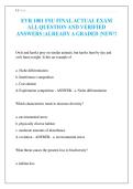 EVR 1001 FSU FINAL ACTUAL EXAM ALL QUESTION AND VERIFIED ANSWERS &vert;ALREADY A GRADED &vert;NEW&excl;&excl;