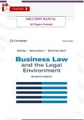 Business Law and the Legal Environment&comma; Standard Edition &lpar;9th Edition&rpar; &ndash; Verified Solutions Manual by Jeffrey F&period; Beatty &lpar;All Chapters Included&rpar;