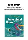 Theoretical Basis for Nursing &lpar;Chapters 1&ndash;20&rpar;&comma; 3rd Edition &mdash; Test Bank&comma; McEwen & Wills&comma; Complete Nursing Theory Coverage