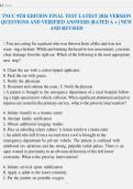 TNCC 9TH EDITION FINAL TEST LATEST 2026 VERSION QUESTIONS AND VERIFIED ANSWERS &vert;RATED A &plus; &vert; NEW AND REVISED