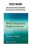 The Psychiatric Interview &lpar;All Chapters&rpar;&comma; 4th Edition &mdash; Test Bank&comma; Daniel J&period; Carlat&comma; Complete Clinical Interview Coverage