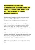 SHADOW HEALTH TINA JONES COMPREHENSIVE ASSESSMENT OBJECTIVE DATA COLLECTION FINAL PAPER 2026 FULL QUESTIONS WITH CORRECT ANSWERS GRADED A&plus;