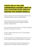 SHADOW HEALTH TINA JONES COMPREHENSIVE ASSESSMENT OBJECTIVE DATA COLLECTION ACTUAL EXAM 2026 QUESTIONS WITH ANSWERS GRADED A&plus;