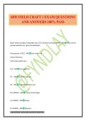 68W FIELD CRAFT 1 EXAM QUESTIONS AND ANSWERS 100&percnt; PASS