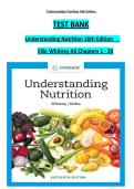 TEST BANK Understanding Nutrition 16th Edition  Ellie Whitney All Chapters 1 - 20