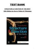 Structure & Function of the Body&comma; 16th Edition &mdash; Test Bank&comma; Kevin Patton & Gary Thibodeau&comma; Complete Anatomy and Physiology Coverage