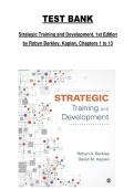 Strategic Training and Development &lpar;Chapters 1&ndash;13&rpar;&comma; 1st Edition &mdash; Test Bank&comma; Robyn Berkley & Kaplan&comma; Complete Course Coverage