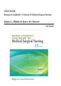 Latest Update 2026 &vert; Brunner & Suddarth&rsquo;s Textbook of Medical-Surgical Nursing Test Bank &lpar;13th Edition&rpar; &vert; Exam Prep &vert; Graded A&plus; &vert; Hinkle & Cheever