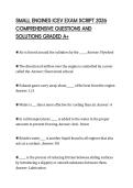 SMALL ENGINES ICEV EXAM SCRIPT 2026 COMPREHENSIVE QUESTIONS AND SOLUTIONS GRADED A&plus;