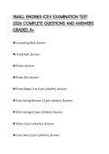 SMALL ENGINES ICEV EXAMINATION TEST 2026 COMPLETE QUESTIONS AND ANSWERS GRADED A&plus;