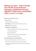 iHuman Case Study &ndash; Week 5&colon; Dorothy Jones NR 509 Advanced Physical Assessment &vert; Chamberlain University 2026&sol;2027 Verified Answers & Rationales &vert; 100&percnt; Correct &vert; A&plus; Graded