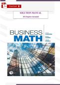 Business Math &lpar;12th Edition&rpar; &ndash; Verified Solutions Manual by Cheryl Cleaves &lpar;All Chapters Included&rpar;