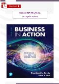 Business in Action &lpar;10th Edition&rpar; &ndash; Verified Solutions Manual by Courtland L&period; Bovee &lpar;All Chapters Included&rpar;