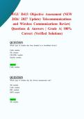 WGU D413 Objective Assessment &lpar;NEW 2026&sol; 2027 Update&rpar; Telecommunications and Wireless Communications Review&vert; Questions & Answers &vert; Grade A&vert; 100&percnt; Correct &lpar;Verified Solutions&rpar;
