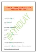 ASCP MLT EXAM QUESTIONS AND ANSWERS 100&percnt; PASS