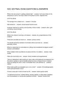SOC 323 FINAL EXAM QUESTIONS & ANSWERS