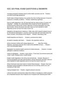 SOC 323 FINAL EXAM QUESTIONS & ANSWERS