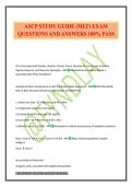 ASCP STUDY GUIDE &lpar;MLT&rpar; EXAM QUESTIONS AND ANSWERS 100&percnt; PASS
