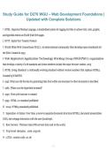 WGU D276 &ndash; Web Development Foundations&comma; Study Guide&comma; Updated Complete Solutions 2026&sol;2027