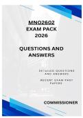 MNO2602 EXAM PACK 2026  - DETAILED QUESTIONS AND ANSWERS 