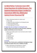Certified Railcar Technician Exam With Actual Questions & Verified Answers&comma; Plus Explained Rationales&sol;Expert Verified For Guaranteed 100&percnt; Pass 2026&sol;Latest Update&sol;Instant Download Pdf