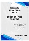 MNO2605 EXAM PACK 2026  - DETAILED QUESTIONS AND ANSWERS 