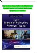Test Bank for Ruppel&rsquo;s Manual of Pulmonary Function Testing 12th Edition&comma; By Mottram Chapter 1 - 13 Updated