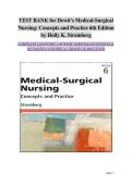 TEST BANK for Dewit&rsquo;s Medical-Surgical  Nursing&colon; Concepts and Practice 6th Edition  by Holly K&period; Stromberg  COMPLETE CHAPTERS 1-49 WITH VERIFIED QUESTIONS &  DETAILED ANSWERS&vert; A&plus; GRADE GUARANTEED 