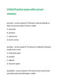 CMAA Practice exam with correct answers 