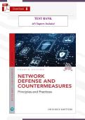 Network Defense and Countermeasures&colon; Principles and Practices &lpar;4th Edition&rpar; &ndash; Verified Test Bank by William Easttom &lpar;All Chapters Included&rpar;
