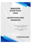 MNO3705 EXAM PACK 2026  - DETAILED QUESTIONS AND ANSWERS 