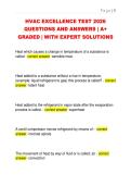 HVAC EXCELLENCE TEST 2026  QUESTIONS AND ANSWERS &vert; A&plus;  GRADED &vert; WITH EXPERT SOLUTIONS
