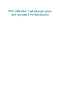 WGU D459 &ndash; AAN1 Task 2 Performance Assessment&comma; Latest Updated Complete & Verified Solution 2026&sol;2027