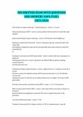FES WRITTEN EXAM WITH QUESTIONS   AND ANSWERS 100&percnt; PASS &vert;   2025&sol;2026